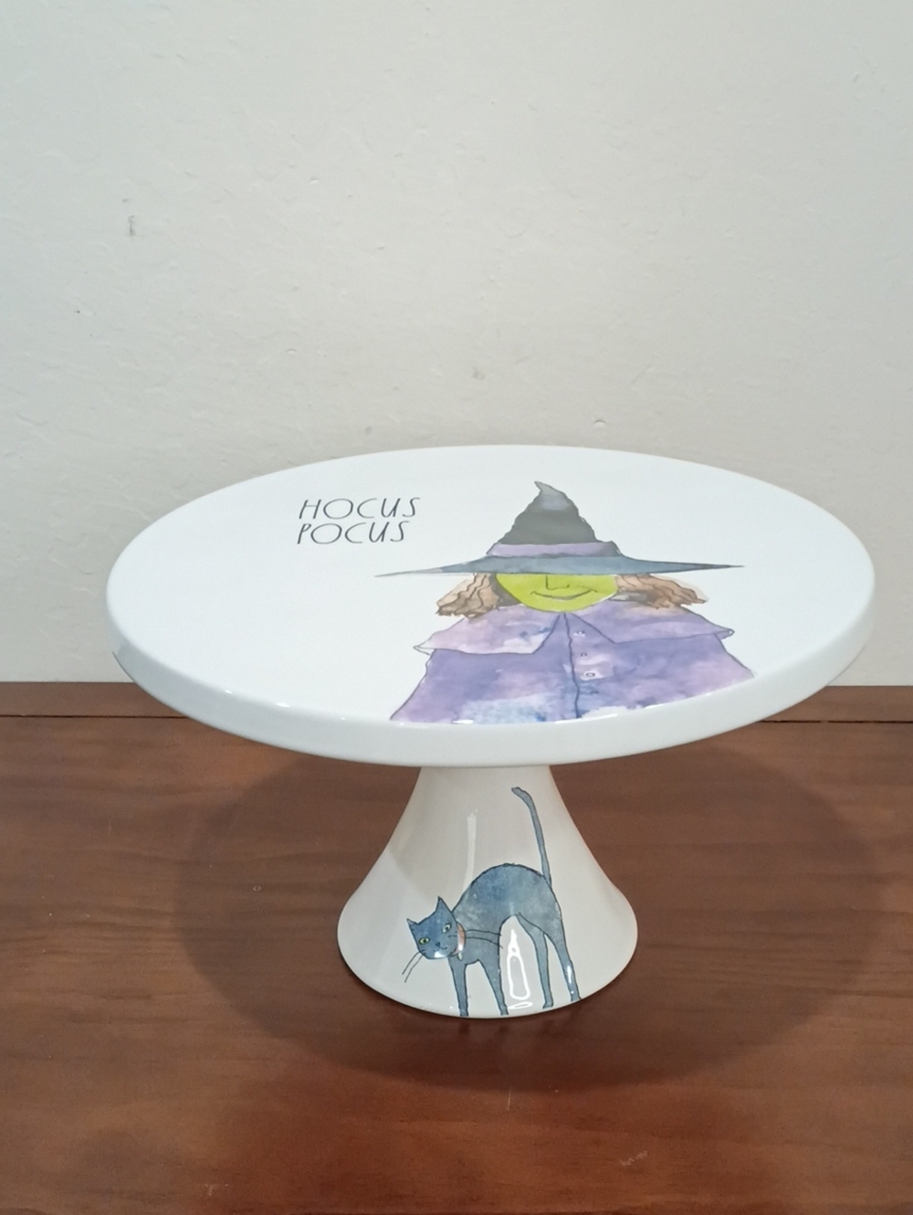 Rae Dunn Halloween Hocus Pocus Pedestal Cake Stand - NWOT!